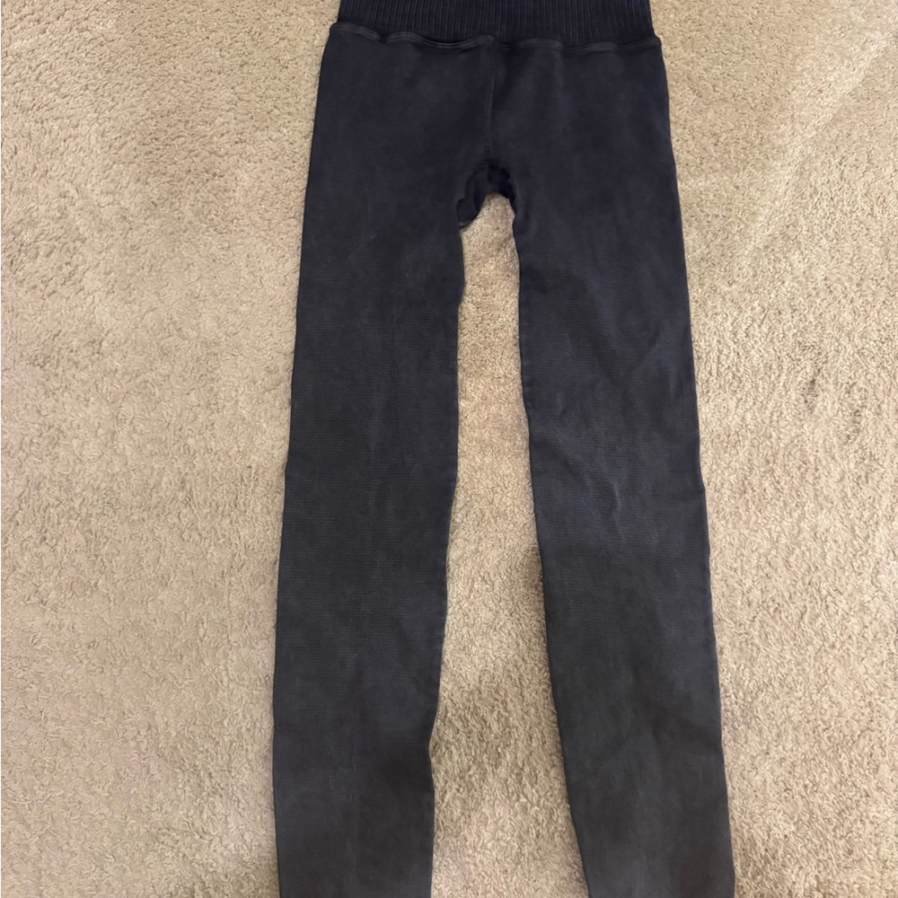 Washed Black High-Waisted Leggings